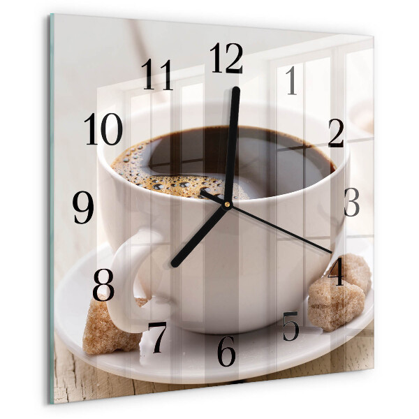 Orologio quadrato Caffè