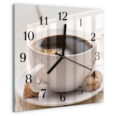 Orologio quadrato Caffè