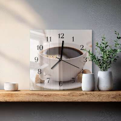 Orologio quadrato Caffè
