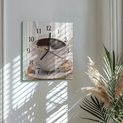 Orologio quadrato Caffè