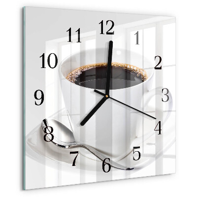 Orologio quadrato Caffè