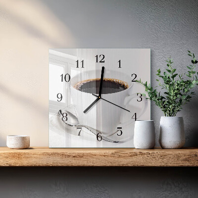 Orologio quadrato Caffè