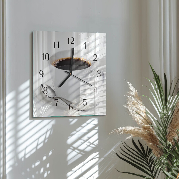 Orologio quadrato Caffè