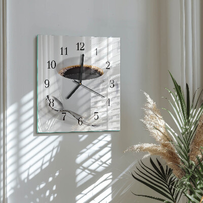Orologio quadrato Caffè