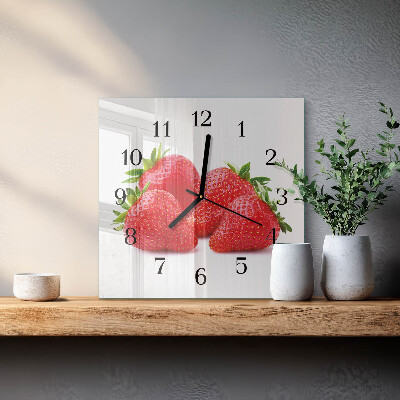 Orologio quadrato Fragole