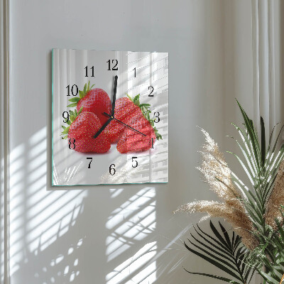 Orologio quadrato Fragole