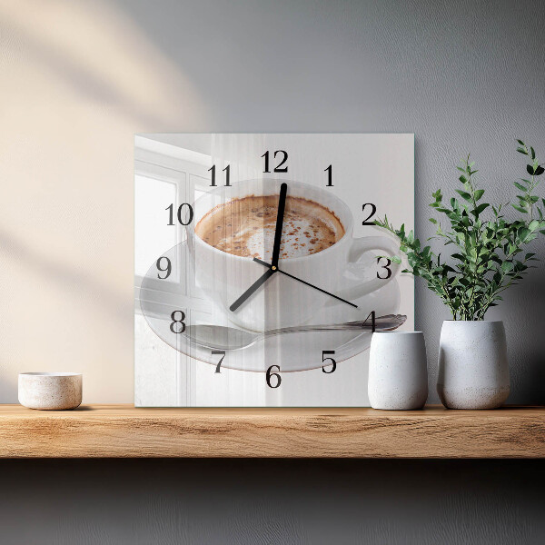 Orologio quadrato Caffè