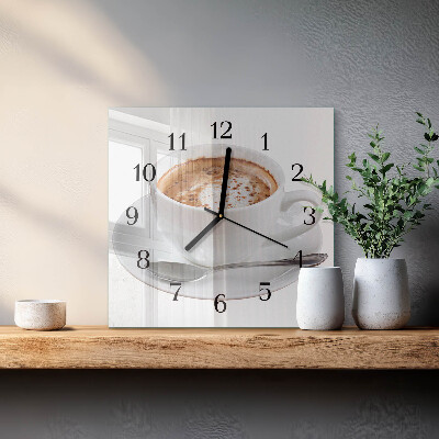 Orologio quadrato Caffè