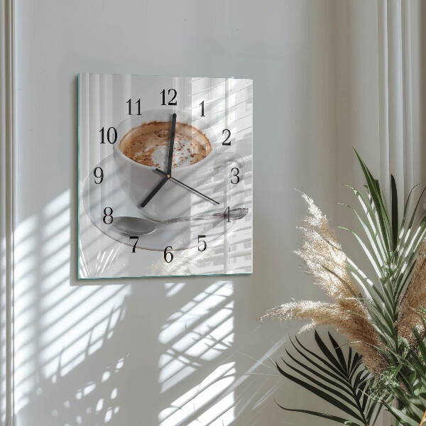 Orologio quadrato Caffè