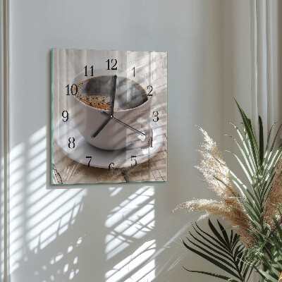 Orologio quadrato Caffè