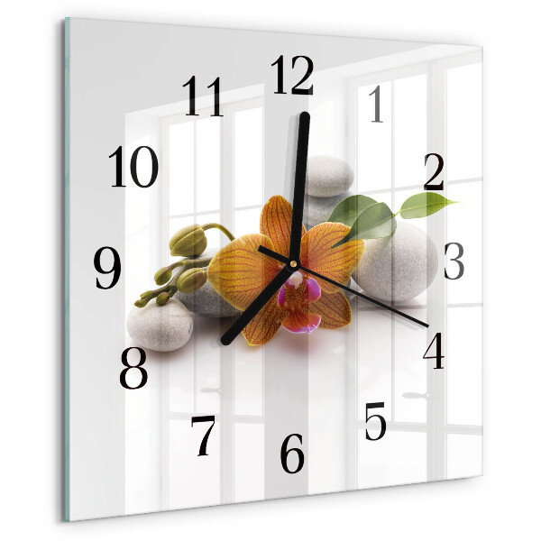 Orologio quadrato Orchidea