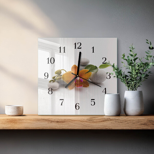 Orologio quadrato Orchidea