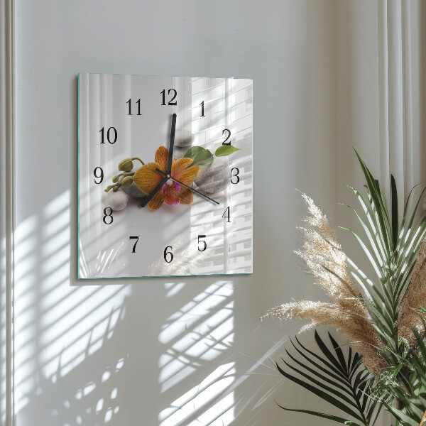 Orologio quadrato Orchidea