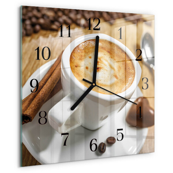 Orologio quadrato Caffè