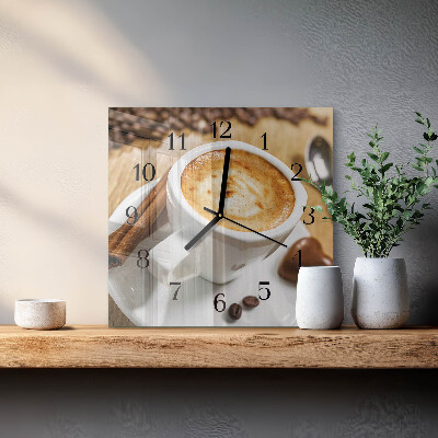 Orologio quadrato Caffè