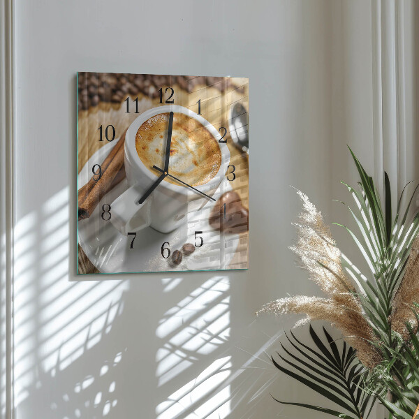 Orologio quadrato Caffè