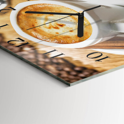 Orologio quadrato Caffè