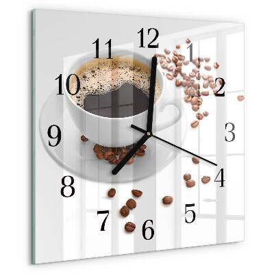 Orologio quadrato Caffè