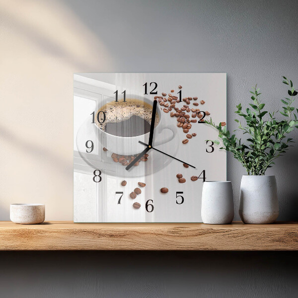Orologio quadrato Caffè