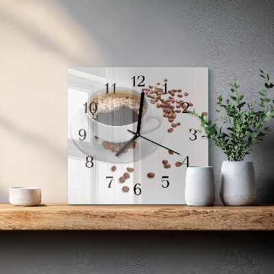 Orologio quadrato Caffè