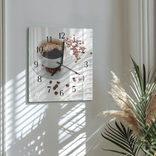 Orologio quadrato Caffè