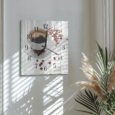 Orologio quadrato Caffè