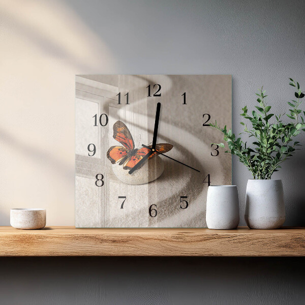 Orologio quadrato Farfalla