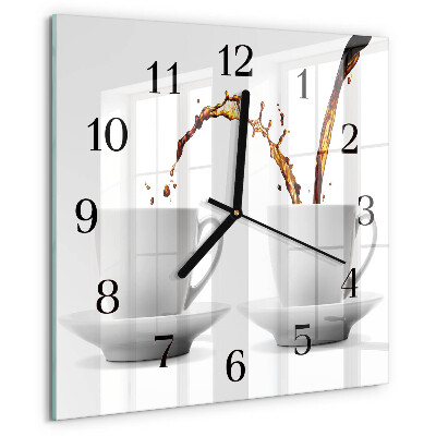 Orologio quadrato Tazze di caffè