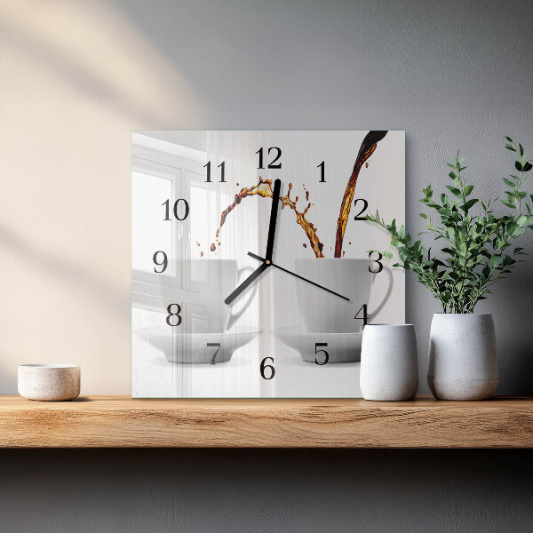 Orologio quadrato Tazze di caffè