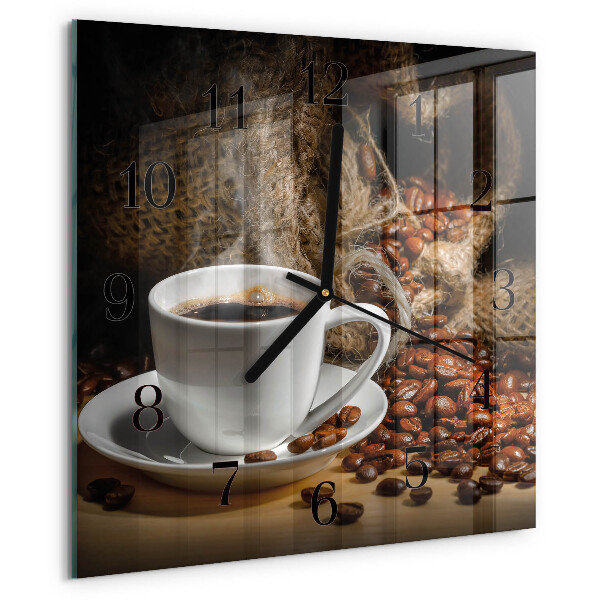 Orologio quadrato Caffè