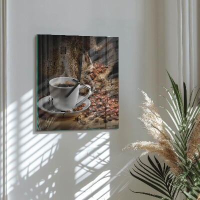 Orologio quadrato Caffè