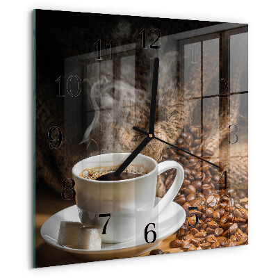 Orologio quadrato Caffè