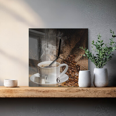 Orologio quadrato Caffè