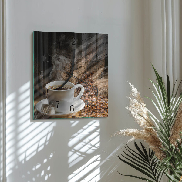 Orologio quadrato Caffè