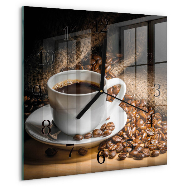 Orologio quadrato Caffè