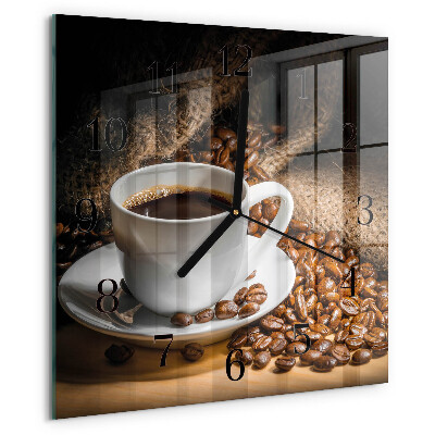 Orologio quadrato Caffè
