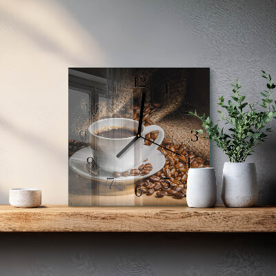 Orologio quadrato Caffè