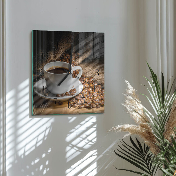 Orologio quadrato Caffè