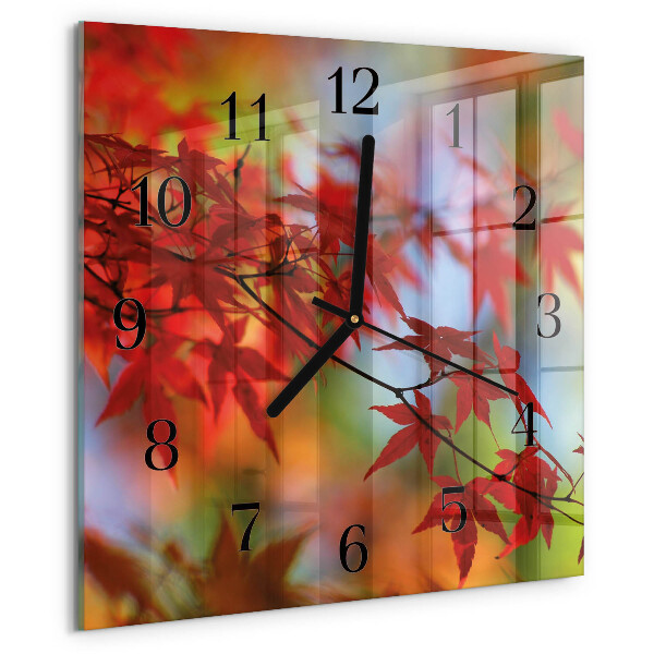 Orologio quadrato Foglie d'acero