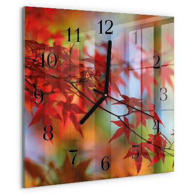 Orologio quadrato Foglie d'acero