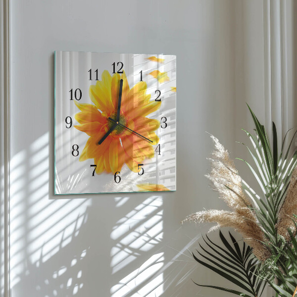 Orologio quadrato Fiore