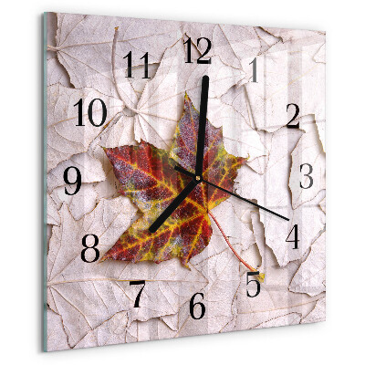 Orologio quadrato Foglia d'acero
