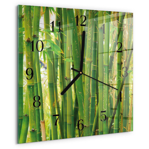 Orologio quadrato Pianta di bambù