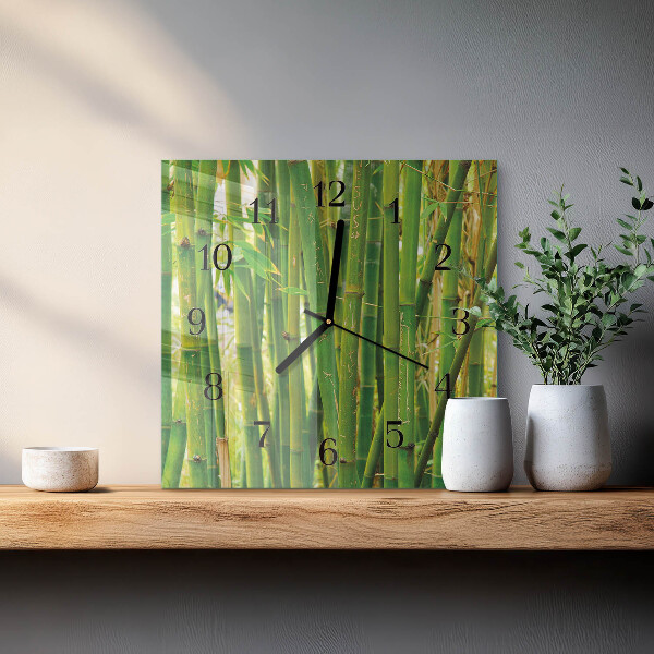 Orologio quadrato Pianta di bambù