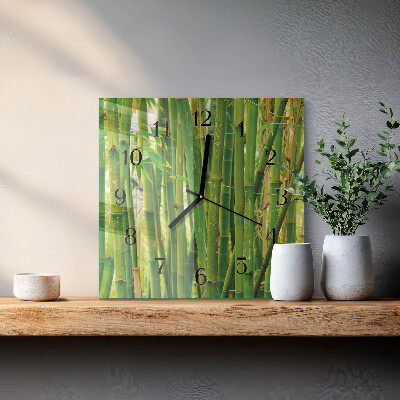 Orologio quadrato Pianta di bambù