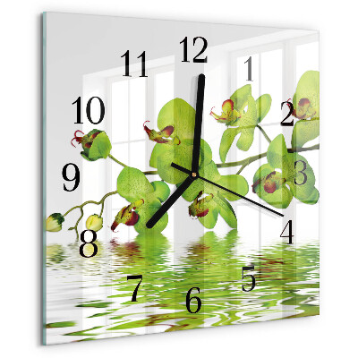 Orologio quadrato Orchidea