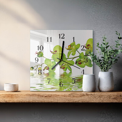 Orologio quadrato Orchidea