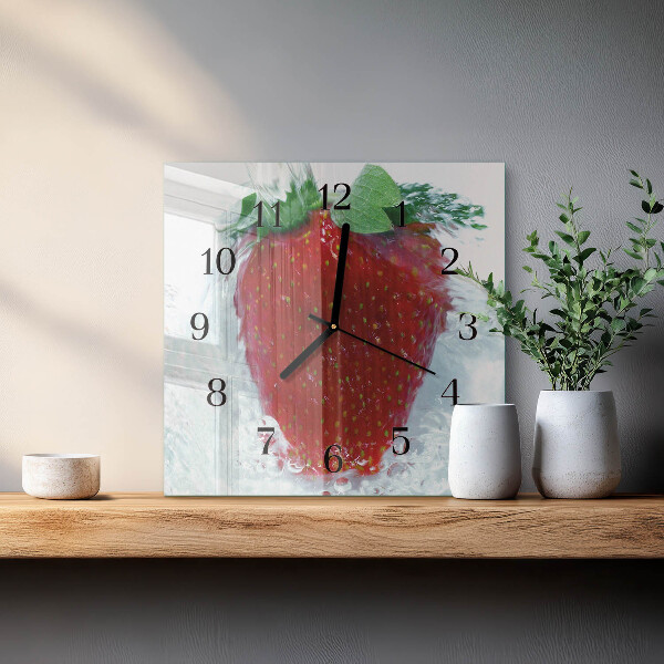 Orologio quadrato Fragola