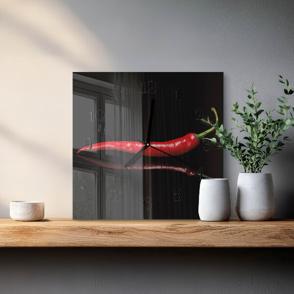 Orologio quadrato peperoncino