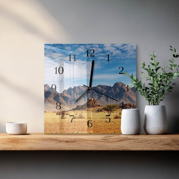 Orologio quadrato Montagne